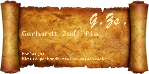 Gerhardt Zsófia névjegykártya